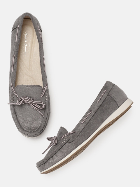 Mast & Harbour Women Grey Boat Shoes