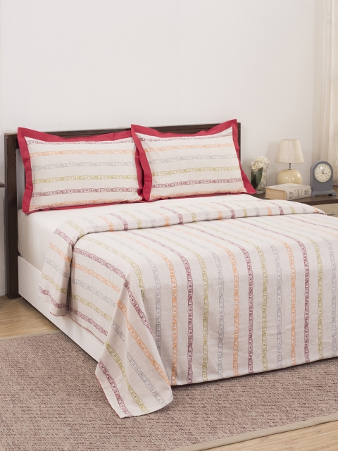 MASPAR Red & Off White Striped 210 TC Double Bed Queen Size Duvet Cover With 2 Pillow Covers
MASPAR Red & Off White Striped 210 TC Double Bed Queen Size Duvet Cover With 2 Pillow Covers