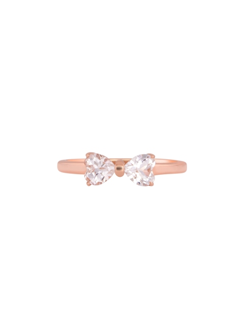 TALISMAN Rose Gold-Plated With Embedded White CZ Stones Bow Tie-Shaped Handcrafted Ring
TALISMAN Rose Gold-Plated With Embedded White CZ Stones Bow Tie-Shaped Handcrafted Ring