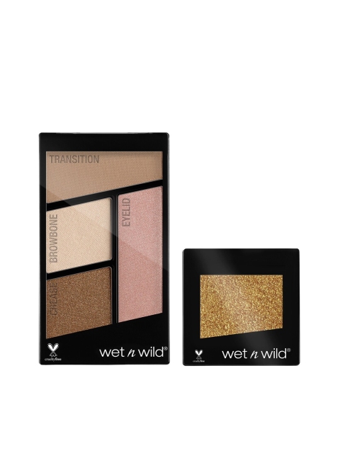 Wet n Wild Sustainable Color Icon Brass Glitter E354C & Walking On Eggshells Quads E340B Eyeshadow, Brown
Wet n Wild Sustainable Color Icon Brass Glitter E354C & Walking On Eggshells Quads E340B Eyeshadow, Brown