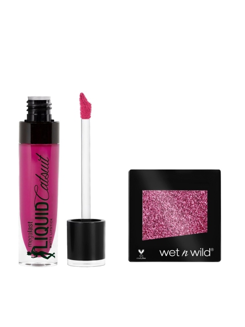 Wet n Wild Sustainable Nice To Fuschia E924B Liquid Lipstick With Groupie E353C Gllitter Eyeshadow, Magenta
Wet n Wild Sustainable Nice To Fuschia E924B Liquid Lipstick With Groupie E353C Gllitter Eyeshadow, Magenta