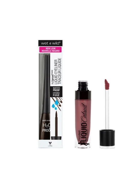 Wet n Wild Sustainable Set Of Rebel Rose Lipstick & Brown H2O Proof Liquid Eyeliner, Pink
Wet n Wild Sustainable Set Of Rebel Rose Lipstick & Brown H2O Proof Liquid Eyeliner, Pink