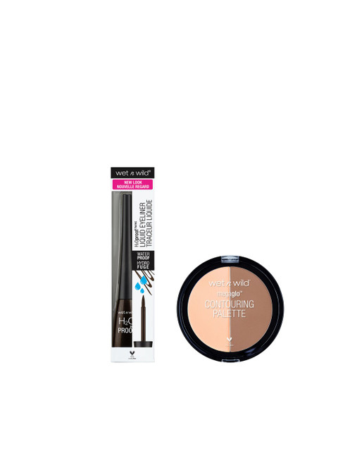 Wet n Wild Set of Contouring Palette E7491 & H2O Proof Liquid Eyeliner Dark Brown, Beige
Wet n Wild Set of Contouring Palette E7491 & H2O Proof Liquid Eyeliner Dark Brown, Beige