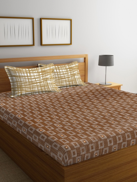 Portico New York Brown Abstract Flat 144 TC Cotton 1 Queen Bedsheet with 2 Pillow Covers
Portico New York Brown Abstract Flat 144 TC Cotton 1 Queen Bedsheet with 2 Pillow Covers