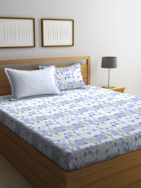 Portico New York Grey & Green Geometric 144 TC Cotton 1 Queen Bedsheet with 2 Pillow Covers
Portico New York Grey & Green Geometric 144 TC Cotton 1 Queen Bedsheet with 2 Pillow Covers
