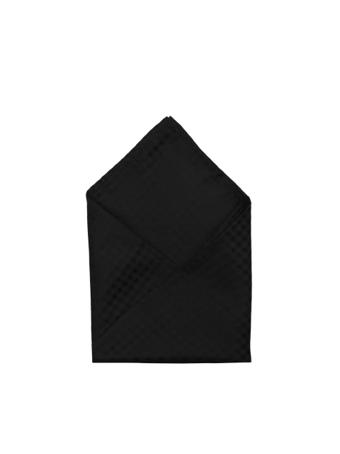 Park Avenue Men Black Checked Pocket Square