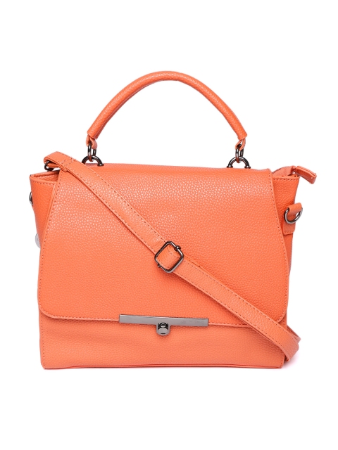 Lino Perros Orange Solid Satchel Bag