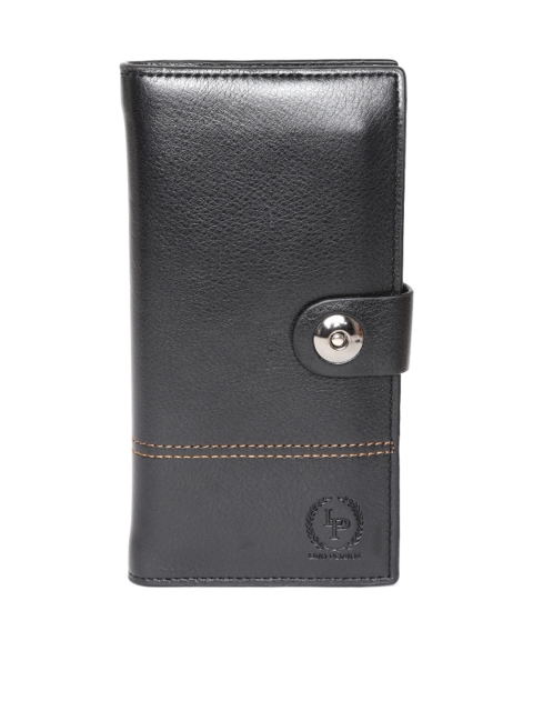 Lino Perros Women Black Solid Two Fold Wallet