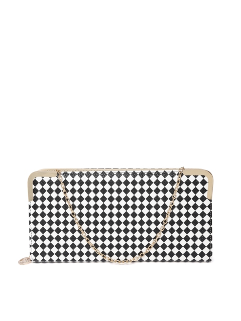 Lino Perros Women Black & White Checked Zip Around Wallet with Detachable Sling Strap
Lino Perros Women Black & White Checked Zip Around Wallet with Detachable Sling Strap