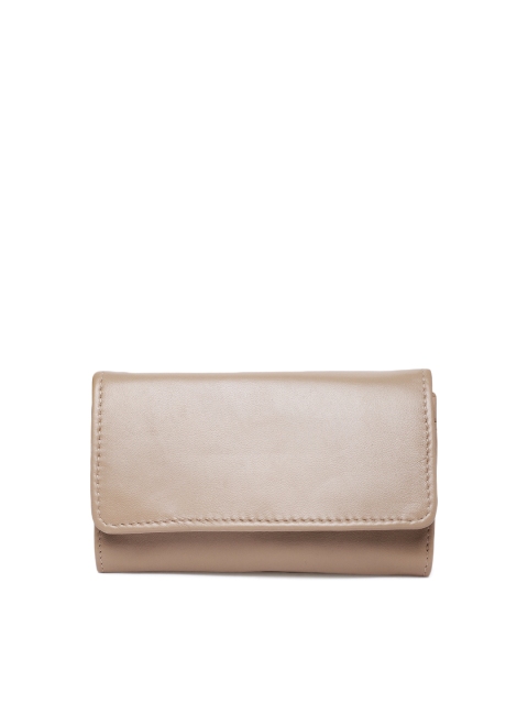 Carlton London Beige Solid Clutch