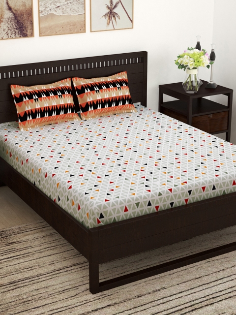 Story@home Off-White & Grey Flat 152 TC Cotton 1 Queen Bedsheet with 2 Pillow Covers
Story@home Off-White & Grey Flat 152 TC Cotton 1 Queen Bedsheet with 2 Pillow Covers