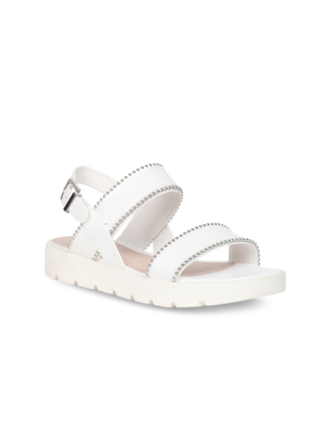 ALDO Women White Solid Sandals