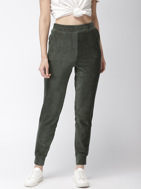 FOREVER 21 Women Charcoal Grey Regular Trousers