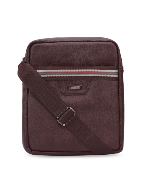 ESBEDA Men Brown Solid Messenger Bag