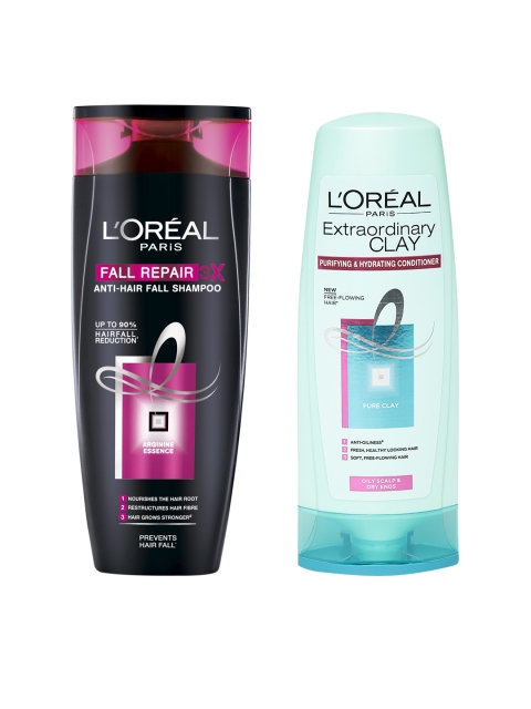 L'Oreal Paris Clay Conditioner 175 ml & LOreal Paris Anti-Hair Fall Shampoo 360 ml, Black
L'Oreal Paris Clay Conditioner 175 ml & LOreal Paris Anti-Hair Fall Shampoo 360 ml, Black