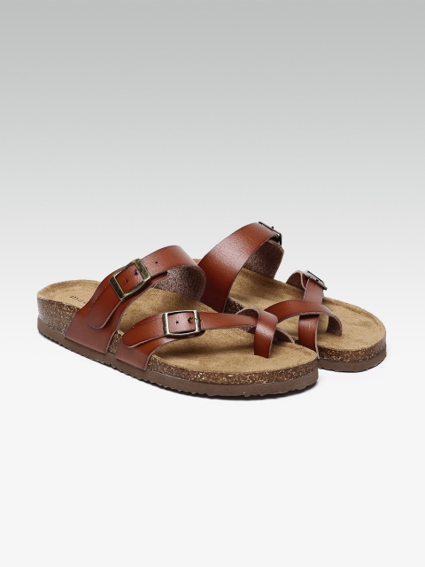 Steve Madden Women Brown Solid Synthetic One Toe Flats