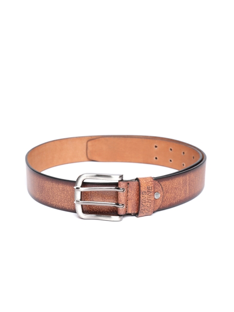 Flying Machine Men Tan Brown Leather Belt