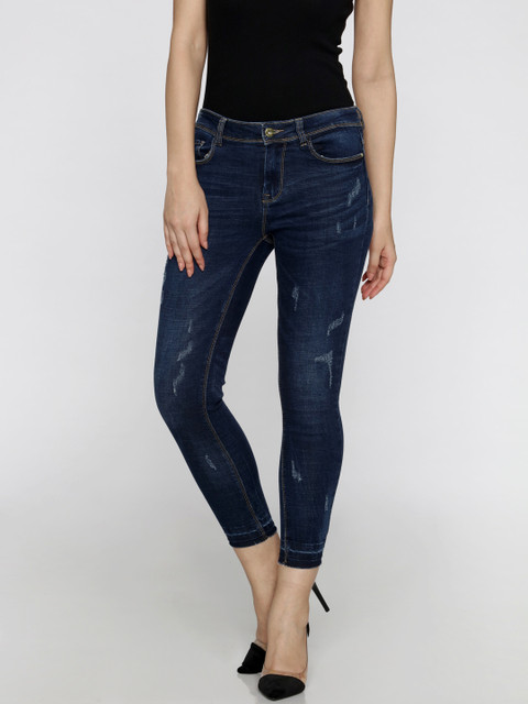 ONLY Women Blue Skinny Fit Mid-Rise Mildly Distressed Stretchable Cropped Jeans
ONLY Women Blue Skinny Fit Mid-Rise Mildly Distressed Stretchable Cropped Jeans