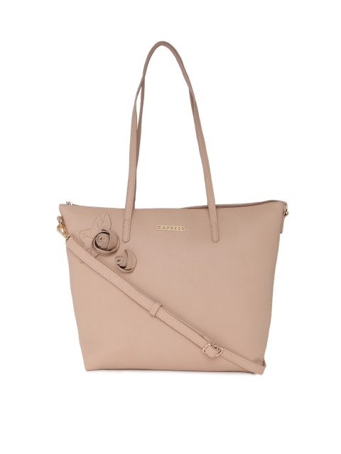 Caprese Beige Solid Shoulder Bag