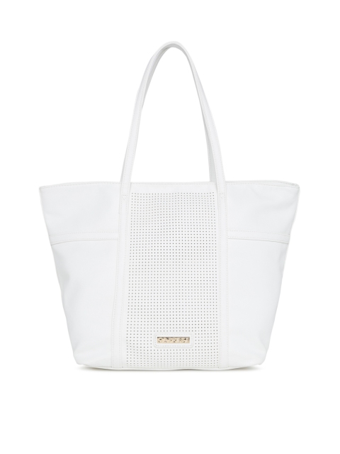 Caprese White Solid Shoulder Bag