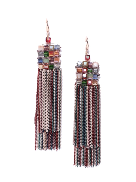 Jewels Galaxy Multicoloured Gold-Plated Beaded & Tasselled Handcrafted Drop Earrings, Multi
Jewels Galaxy Multicoloured Gold-Plated Beaded & Tasselled Handcrafted Drop Earrings, Multi