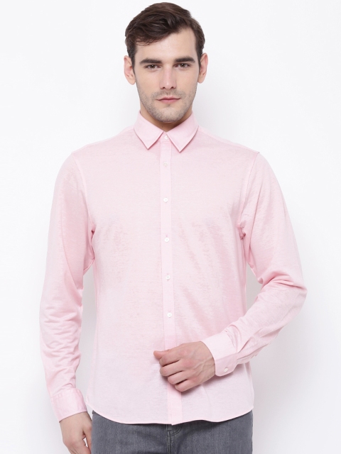 Blackberrys Men Pink Slim Fit Solid Casual Shirt