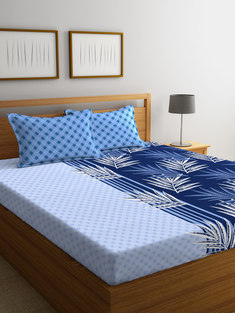 Portico New York Navy Blue Abstract Flat 144 TC Cotton 1 Queen Bedsheet with 2 Pillow Covers
Portico New York Navy Blue Abstract Flat 144 TC Cotton 1 Queen Bedsheet with 2 Pillow Covers