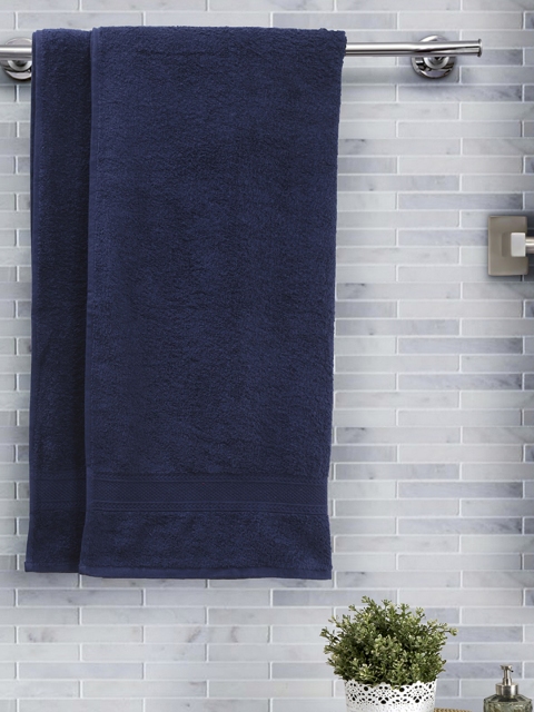 MASPAR Set of 2 Navy Blue Bath Towels