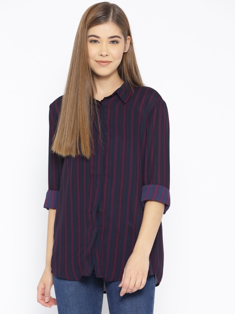 United Colors of Benetton Women Burgundy & Navy Blue Regular Fit Striped Casual Shirt
United Colors of Benetton Women Burgundy & Navy Blue Regular Fit Striped Casual Shirt