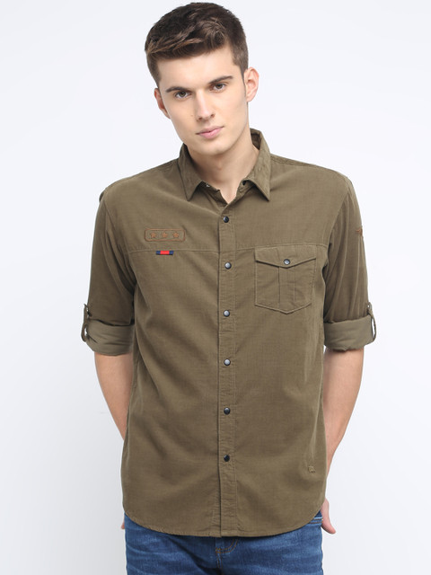 Basics Men Brown Slim Fit Solid Casual Shirt 
Basics Men Brown Slim Fit Solid Casual Shirt