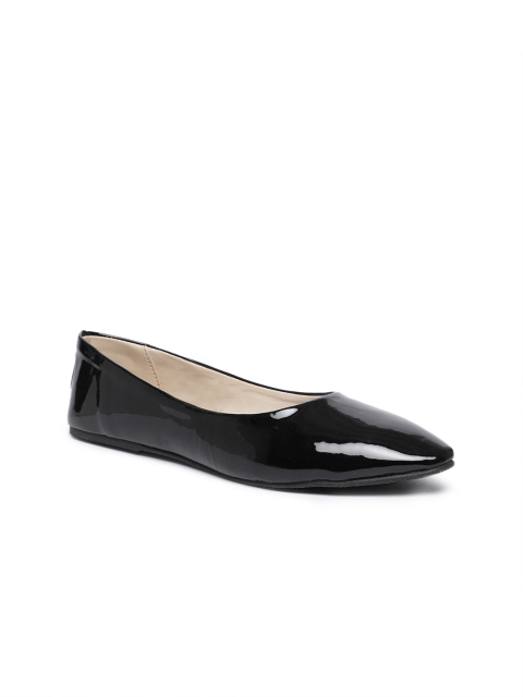 People Women Black Solid Ballerinas