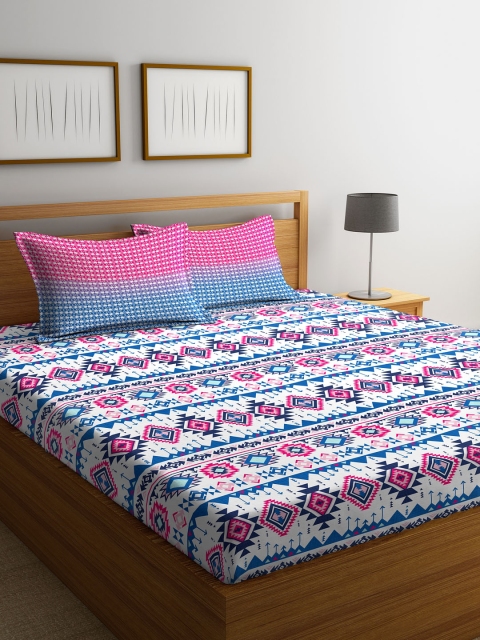 STELLAR HOME White Geometric Flat 104 TC Cotton 1 Queen Bedsheet with 2 Pillow Covers
STELLAR HOME White Geometric Flat 104 TC Cotton 1 Queen Bedsheet with 2 Pillow Covers