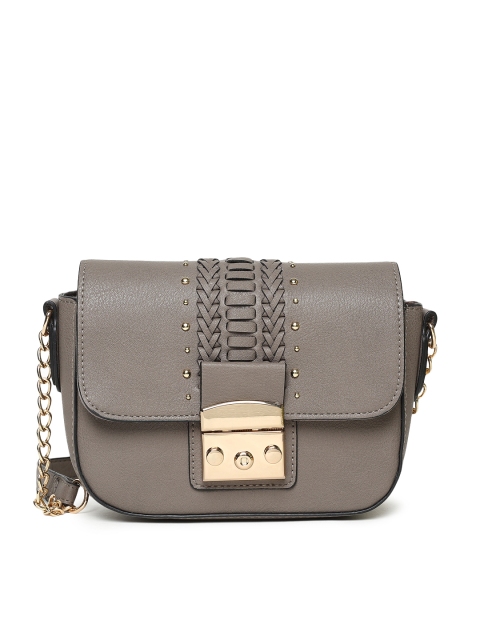 Accessorize Grey Solid Sling Bag