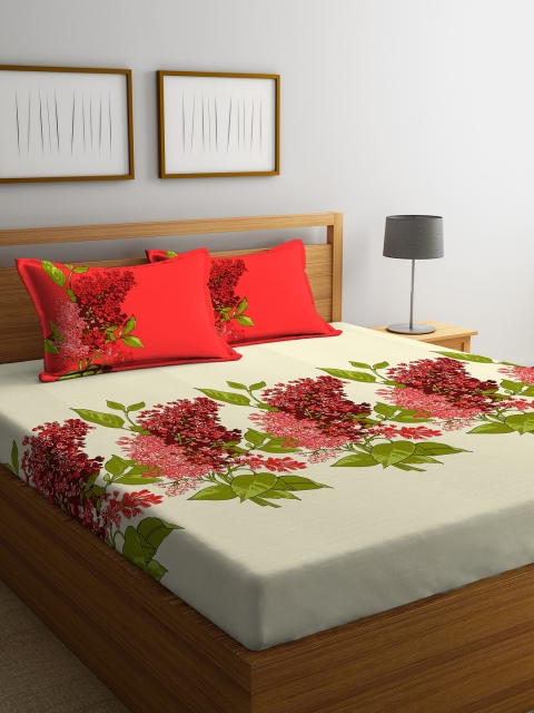 Portico New York Off-White & Red Flat 144 TC Cotton King Bedsheet with 2 Pillow Covers
Portico New York Off-White & Red Flat 144 TC Cotton King Bedsheet with 2 Pillow Covers