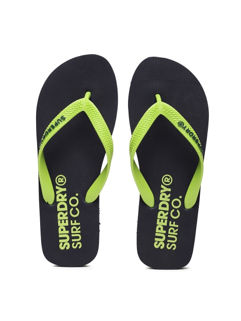 Superdry Men Lime Green Printed Thong Flip-Flops