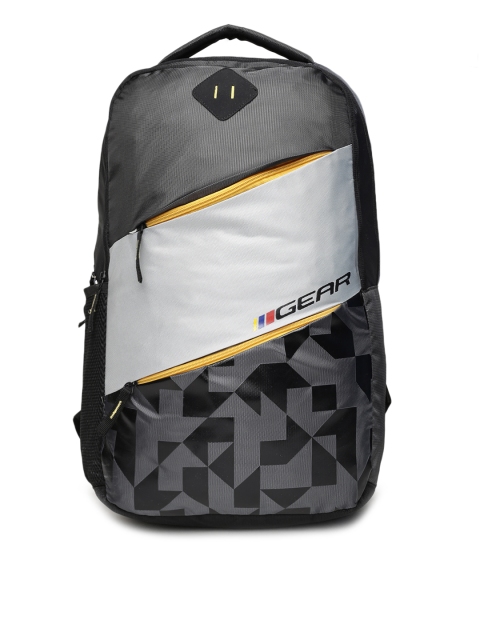 Gear Unisex Grey Graphic Backpack