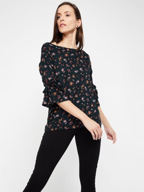 Bossini Women Green Printed Top