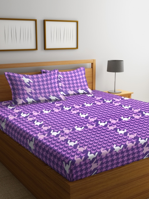 CORE Designed by SPACES Purple Flat 104 TC Cotton Queen Bedsheet with 2 Pillow Covers
CORE Designed by SPACES Purple Flat 104 TC Cotton Queen Bedsheet with 2 Pillow Covers