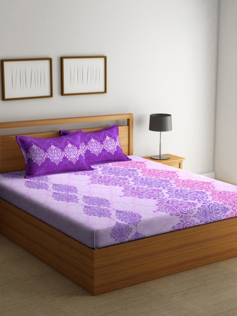 BOMBAY DYEING Pink & Lavender Ethnic Motifs Flat 144 TC 1 Double Bedsheet 2 Pillow Covers
BOMBAY DYEING Pink & Lavender Ethnic Motifs Flat 144 TC 1 Double Bedsheet 2 Pillow Covers