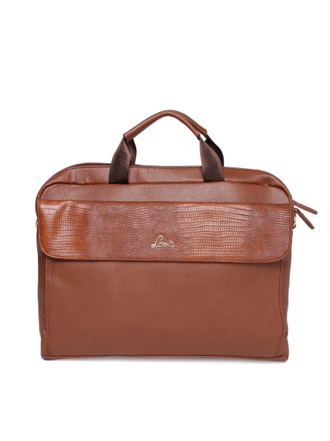 Lavie Women Brown Solid Laptop Bag