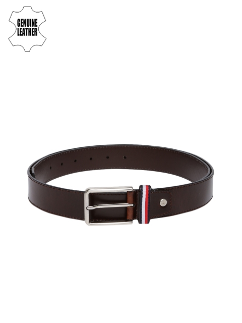 Tommy Hilfiger Men Brown Solid Leather Belt