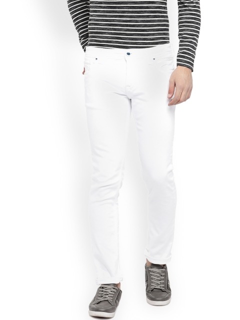 Integriti Men White Slim Fit Mid-Rise Clean Look Jeans