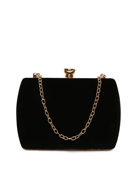 Lino Perros Black Solid Clutch