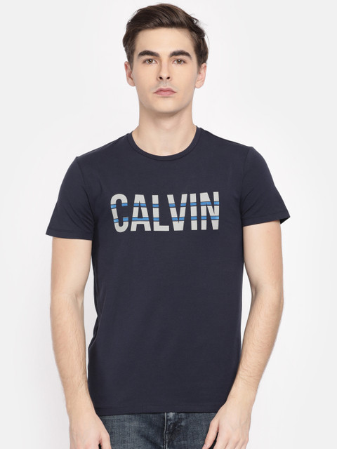 Calvin Klein Jeans Men Navy Blue Printed Round Neck T-shirt 
Calvin Klein Jeans Men Navy Blue Printed Round Neck T-shirt