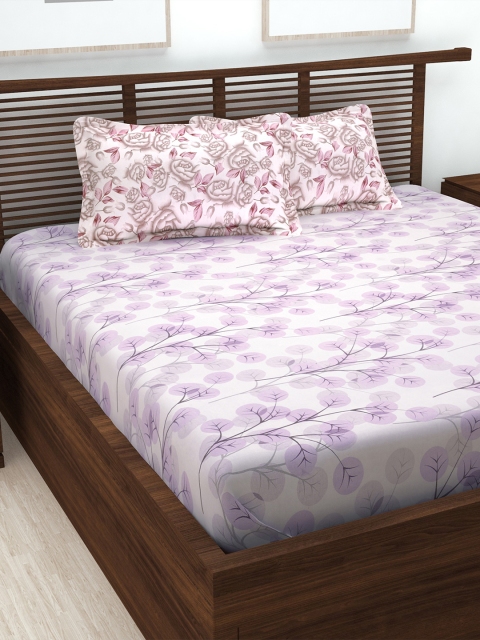 Story@home White & Purple Floral Flat 150 TC Cotton Queen Bedsheet with 2 Pillow Covers
Story@home White & Purple Floral Flat 150 TC Cotton Queen Bedsheet with 2 Pillow Covers