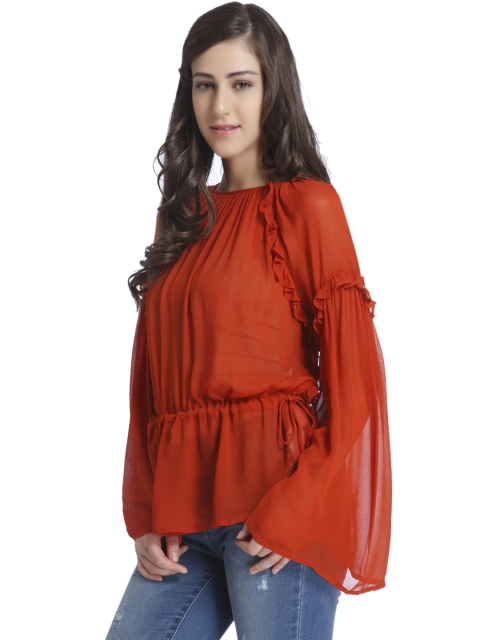 ONLY Women Red Solid Top