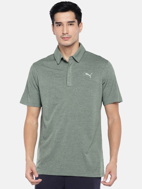 Puma Men Olive Green Self Design Polo Collar T-shirt
Puma Men Olive Green Self Design Polo Collar T-shirt