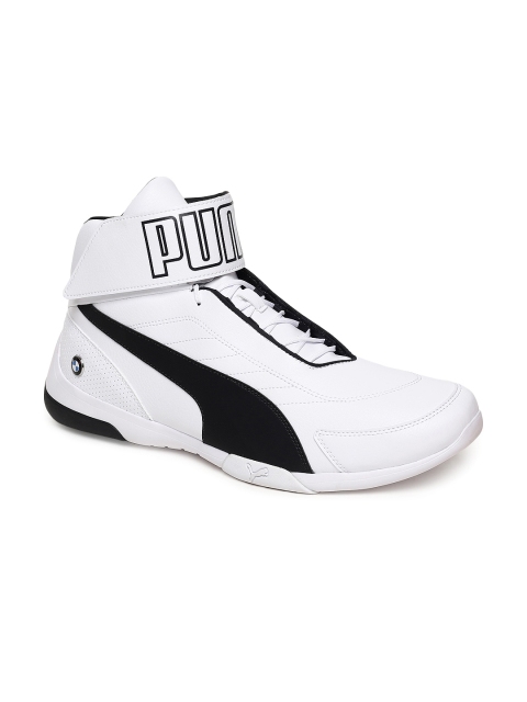 PUMA Motorsport Men White BMW MMS Kart Cat III Mid-top Sneakers