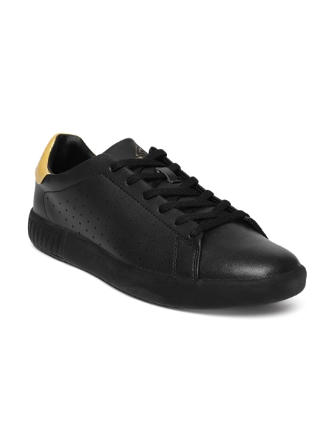 PEAK Men Black Perforated Sneakers
