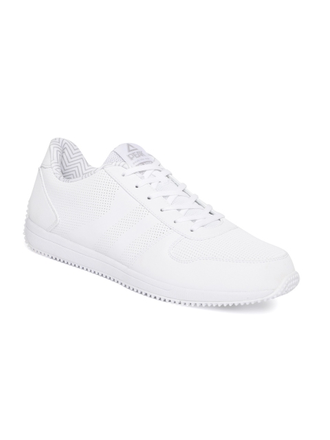PEAK Men White Running Shoes